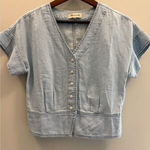 Madewell Sky Blue Button-Down Blouse